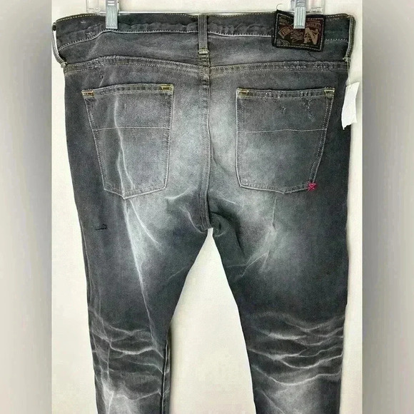 Fourth of November Jeans NWT Men’s 34 x 34 Jeans Black Stonewashed Distressed - Picture 2 of 16